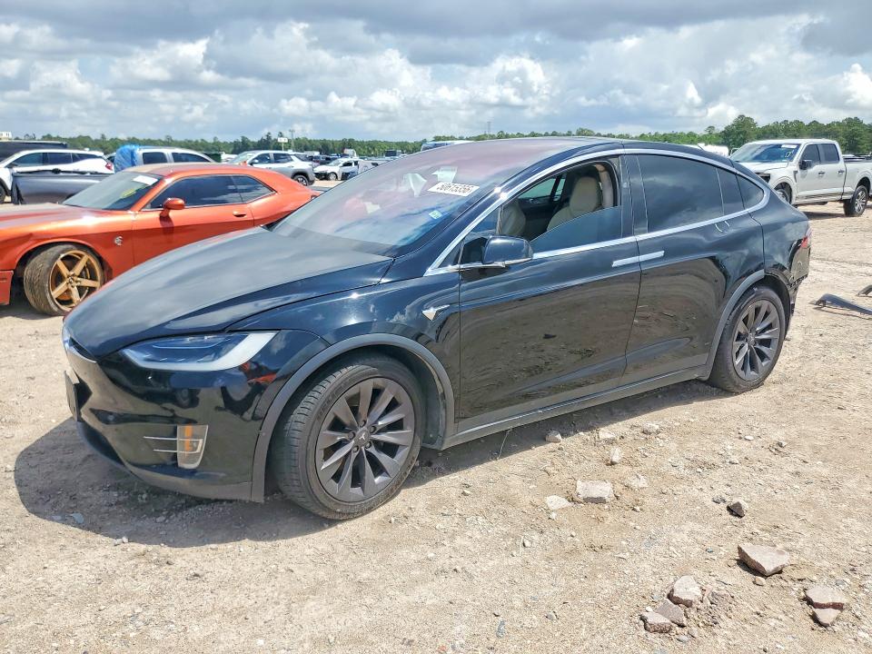 2018 Tesla Model x VIN 5YJXCBE29JF136366 COPART salvage auction — REAR END, TX - SALVAGE VEHICLE TITLE, sold $8,200 on 2026-07-28 (photo 1)