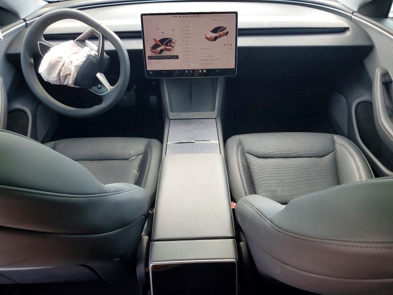 2025 Tesla Model 3 VIN 5YJ3E1EA5SF009920 COPART salvage auction — FRONT END, Tx - Salvage Vehicle Title, sold $9,400 on 2026-07-02 (photo 8)
