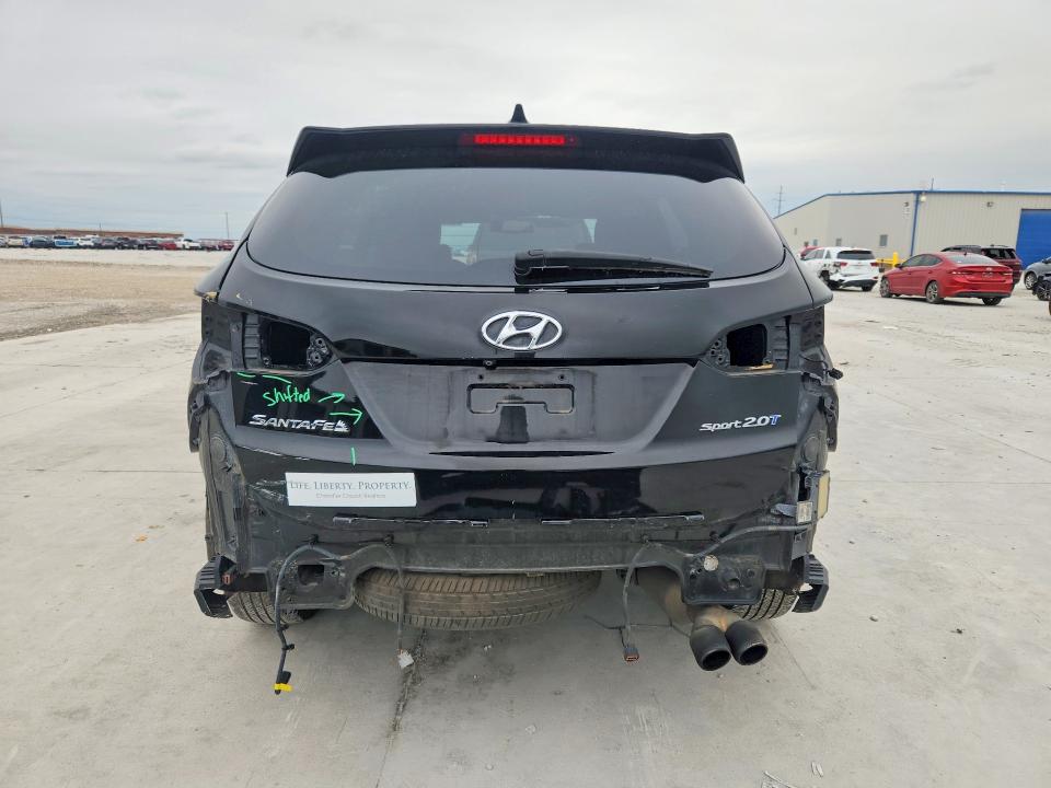 2015 Hyundai Santa fe VIN 5XYZU3LA4FG284544 COPART salvage auction — REAR END, Tx - Certificate Of Title, sold $1,850 on 2026-07-10 (photo 6)