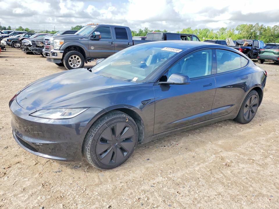 2026 Tesla Model 3 VIN 5YJ3E1EA1TF136097 COPART salvage auction — SIDE, Tx - Salvage Vehicle Title, sold $6,300 on 2026-07-28 (photo 1)
