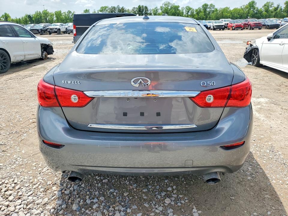 2017 Infiniti Q50 VIN JN1EV7AP4HM736636 COPART salvage auction — FRONT END, Tx - Salvage Vehicle Title, sold $200 on 2026-07-21 (photo 6)