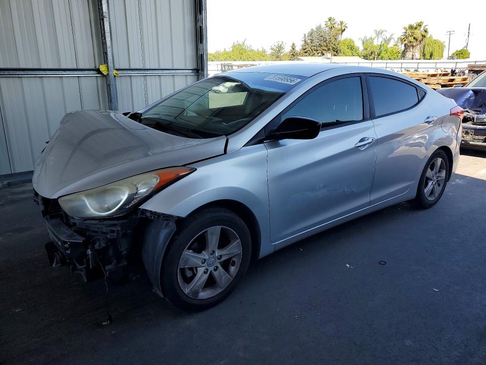 2013 Hyundai Elantra VIN KMHDH4AE7DU551595 COPART salvage auction — FRONT END, Ca - Salvage Certificate, sold $725 on 2026-07-09 (photo 1)