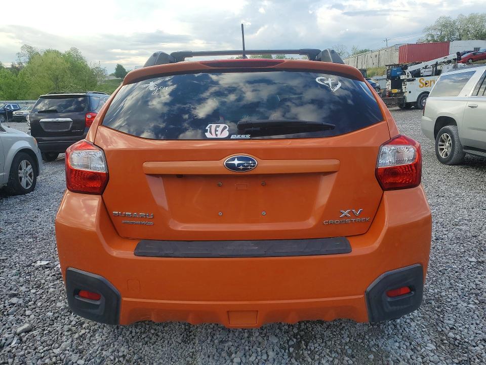 2014 Subaru Xv VIN JF2GPAGCXE8318718 COPART salvage auction — MINOR DENT/SCRATCHES, Ky - Cert Of Title - Rebuilt - Red, sold $700 on 2026-07-02 (photo 6)