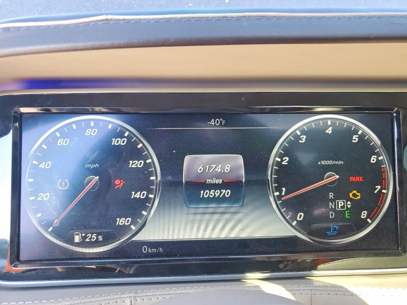 2015 Mercedes-benz S class VIN WDDUG8CB4FA169505 COPART salvage auction — FRONT END, Ca - Dlr/Dis/Exp Only Salvage Title, sold $9,400 on 2026-07-23 (photo 9)