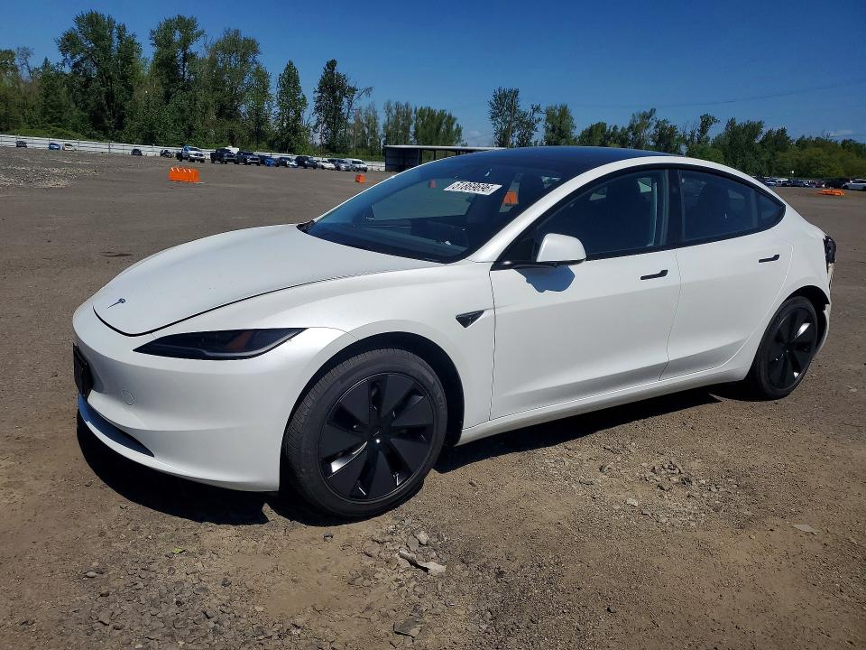 2025 Tesla Model 3 VIN 5YJ3E1EA4SF012422 COPART salvage auction — SIDE, Or - Salvage Title Certificate, sold $10,300 on 2026-07-22 (photo 1)