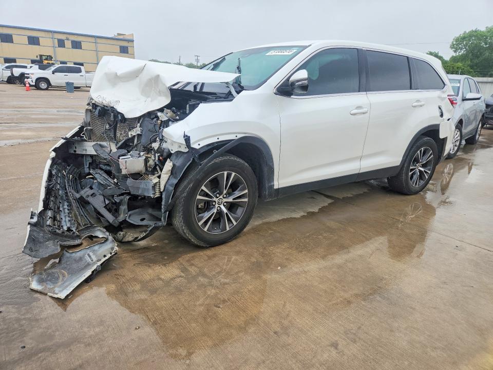2019 Toyota Highlander VIN 5TDZZRFH0KS365986 COPART salvage auction — FRONT END, Tx - Salvage Vehicle Title, sold $3,650 on 2026-07-13 (photo 1)