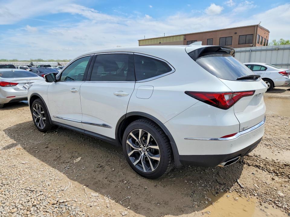 2022 Acura Mdx VIN 5J8YE1H4XNL012102 COPART salvage auction — HAIL, MO - SALVAGE CERTIFICATE OF TITLE, sold $20,200 on 2026-07-28 (photo 2)