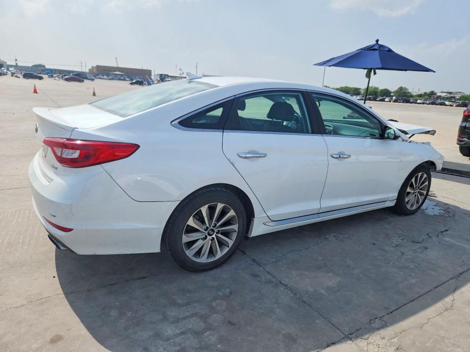 2017 Hyundai Sonata VIN 5NPE34AF7HH594415 COPART salvage auction — FRONT END, Tx - Certificate Of Title, sold $925 on 2026-07-09 (photo 3)