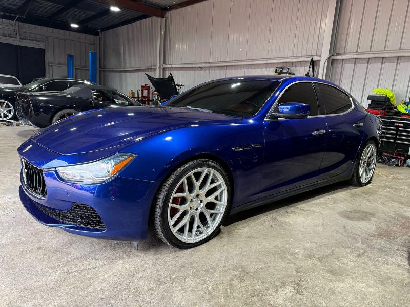2014 Maserati Ghibli VIN ZAM57RTA0E1087454 COPART salvage auction — DAMAGE HISTORY, Co - Salvage Title (P), sold $18,400 on 2026-07-24 (photo 2)
