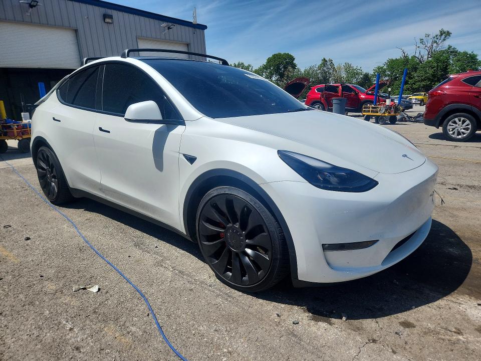 2023 Tesla Model y VIN 7SAYGDEF9PF793574 COPART salvage auction — REAR END, Ar - Cert Of Title-Salvage, sold $13,500 on 2026-07-22 (photo 4)