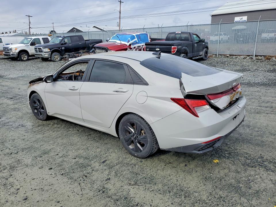 2021 Hyundai Elantra VIN KMHLM4AG2MU152909 COPART salvage auction — BURN, Ns - Cert Of Reg - Non-Repairable, sold $475 on 2026-07-09 (photo 2)