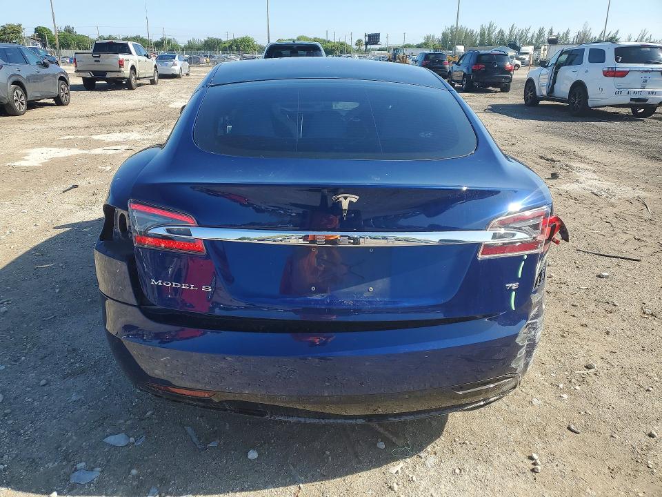 2017 Tesla Model s VIN 5YJSA1E11HF185587 COPART salvage auction — REAR END, Ca - Salvage Certificate, sold $4,700 on 2026-07-02 (photo 6)