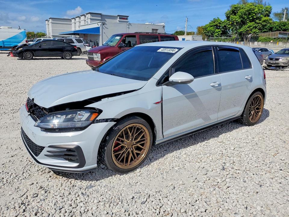 2019 Volkswagen Gti VIN 3VW6T7AU2KM034319 COPART salvage auction — FRONT END, Fl - Cert Of Title Slvg Rebuildable, sold $7,500 on 2026-07-14 (photo 1)