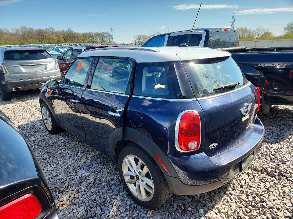 2011 Mini Cooper VIN WMWZB3C57BWM01245 COPART salvage auction — WATER/FLOOD, WI - JUNKED VEHICLE BILL OF SALE, sold $250 on 2026-07-13 (photo 2)