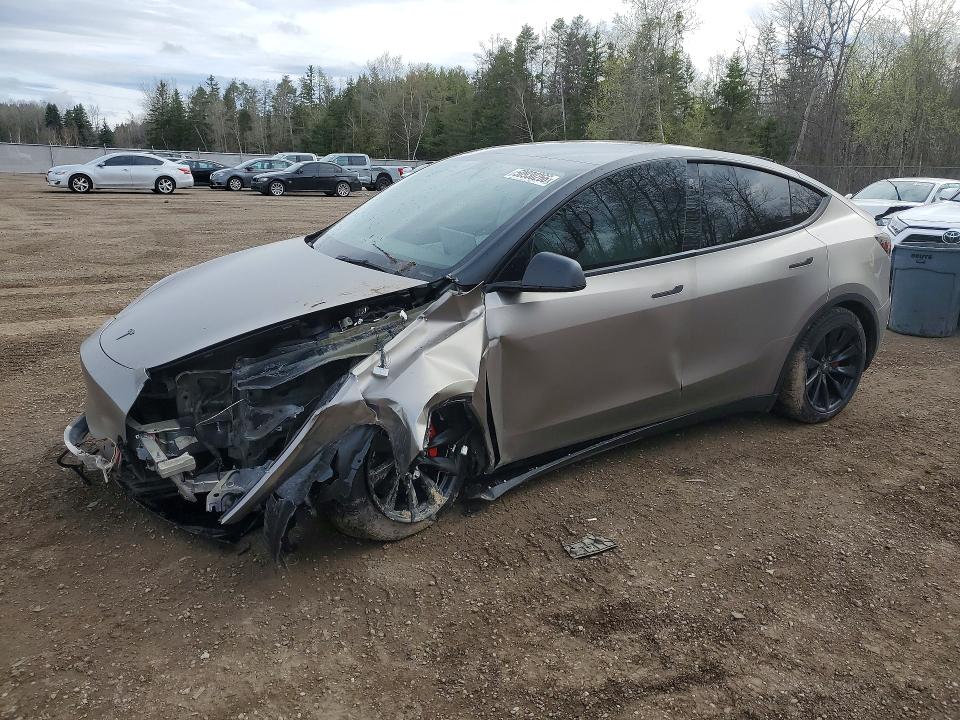 2022 Tesla Model y VIN 7SAYGDEF2NF314389 COPART salvage auction — FRONT END, On - Permit No Brand - Unfit, sold $8,400 on 2026-07-07 (photo 1)