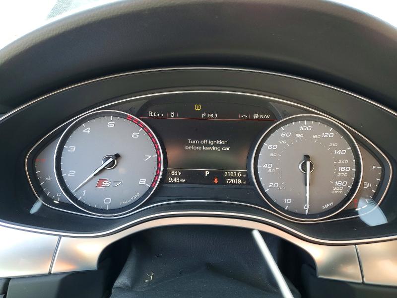 2015 Audi S7 VIN WAUW2AFC0FN013206 COPART salvage auction — FRONT END, Mo - Salvage Certificate Of Title, sold $7,500 on 2026-07-28 (photo 9)