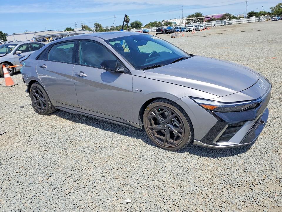 2025 Hyundai Elantra VIN KMHLR4DF0SU996142 COPART salvage auction — REAR END, Ca - Salvage Certificate, sold $8,600 on 2026-07-24 (photo 4)
