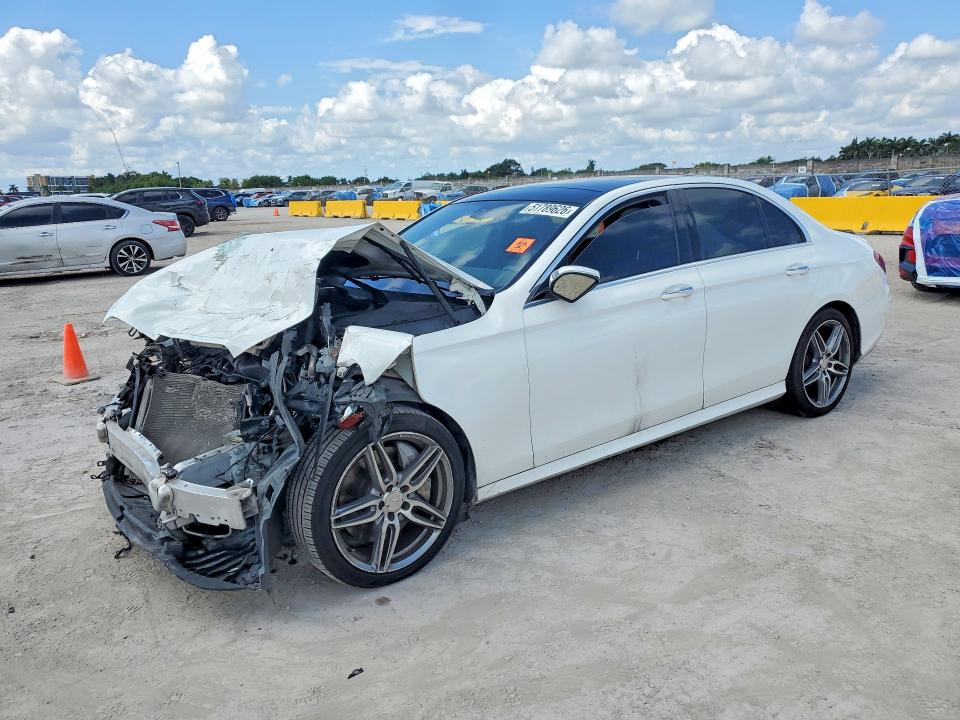 2017 Mercedes-benz E-klasse VIN WDDZF4JB4HA072585 COPART salvage auction — FRONT END, FL, sold $1,800 on 2026-08-17 (photo 1)