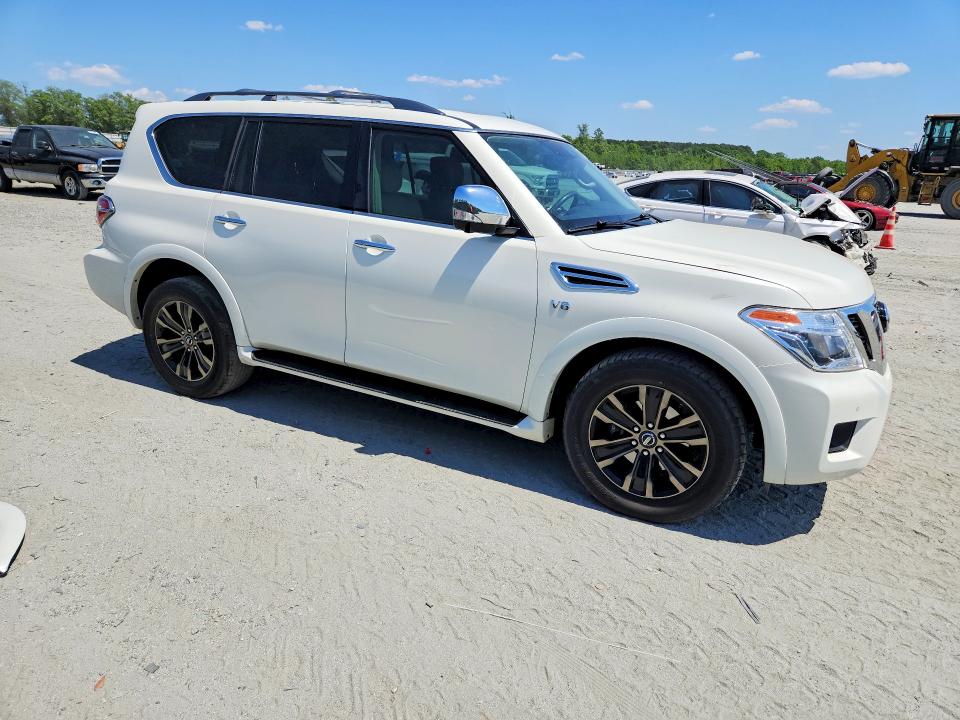 2020 Nissan Armada VIN JN8AY2NF5L9360309 COPART salvage auction — FRONT END, Sc - Cert Of Title-Salvage, sold $7,300 on 2026-07-13 (photo 4)
