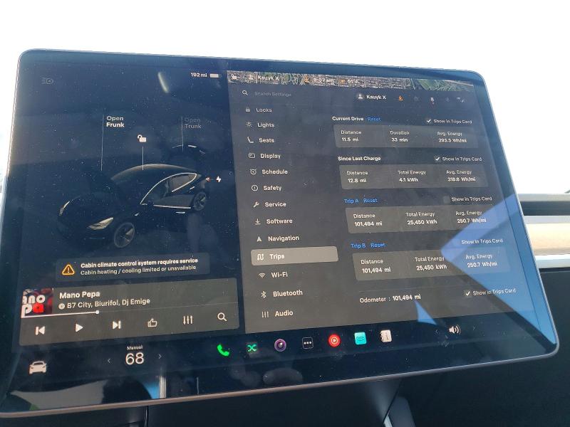 2018 Tesla Model 3 VIN 5YJ3E1EA2JF070978 COPART salvage auction — REAR END, Ca - Salvage Certificate, sold $4,550 on 2026-07-23 (photo 9)