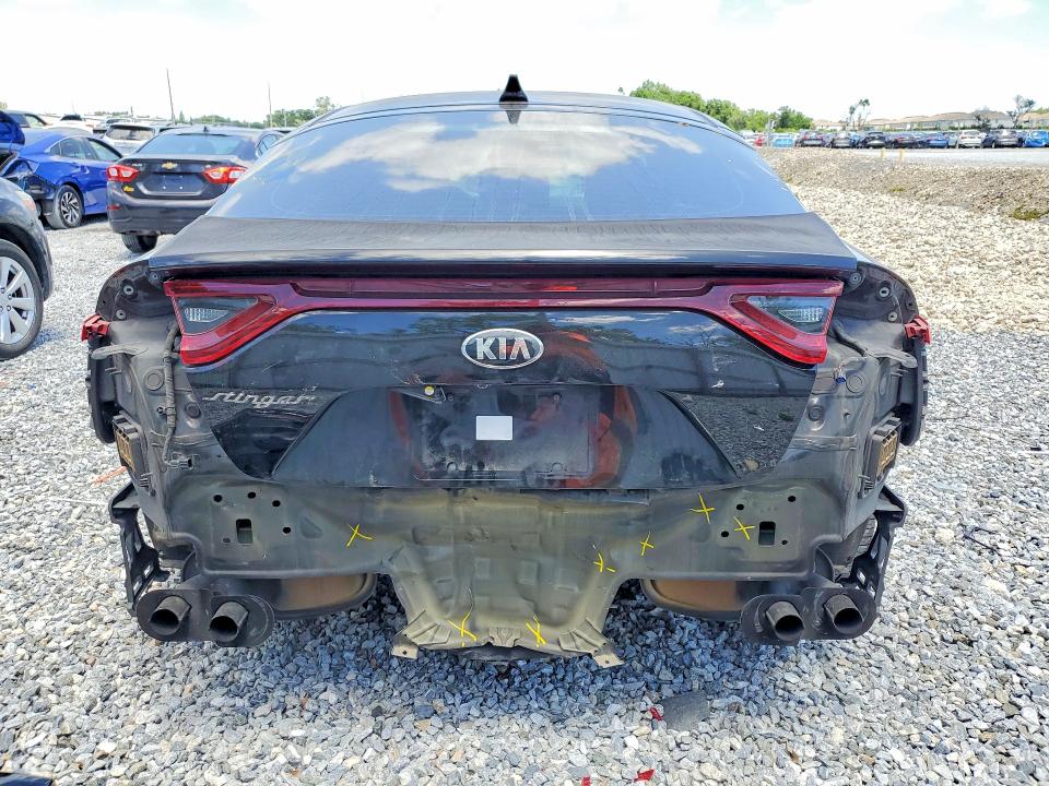 2018 Kia Stinger VIN KNAE25LA5J6017504 COPART salvage auction — REAR END, Fl - Cert Of Title Slvg Rebuildable, sold $2,250 on 2026-07-10 (photo 6)