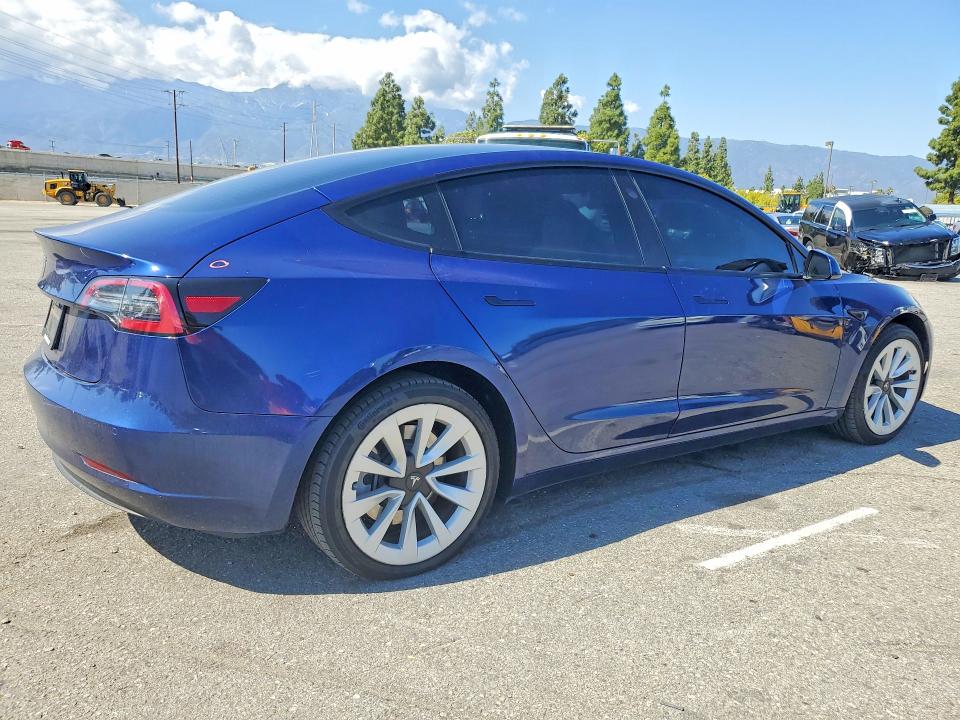 2022 Tesla Model 3 VIN 5YJ3E1EA5NF356247 COPART salvage auction — SIDE, Ca - Salvage Certificate, sold $7,900 on 2026-07-30 (photo 3)