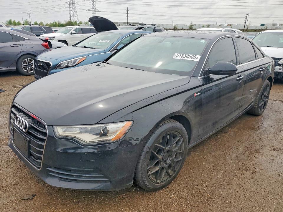 2014 Audi A6 VIN WAUFGAFC1EN157525 COPART salvage auction — FRONT END, Il - Salvage Certificate, sold $3,600 on 2026-07-14 (photo 1)