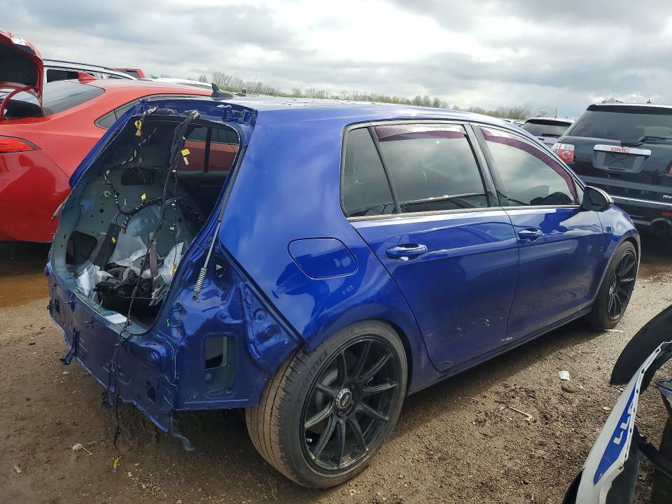 2017 Volkswagen Golf VIN WVWVF7AU0HW148723 COPART salvage auction — REAR END, Salvage Title, sold $7,100 on 2026-09-03 (photo 3)
