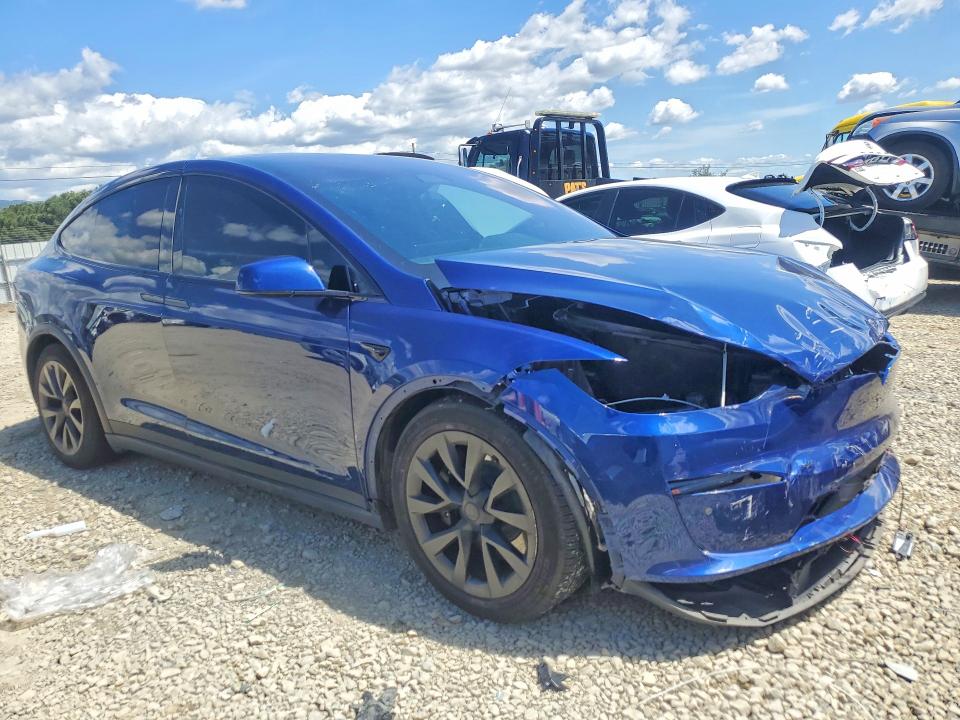 2023 Tesla Model x VIN 7SAXCAE58PF378663 COPART salvage auction — FRONT END, Ca - Salvage Certificate, sold $17,400 on 2026-07-16 (photo 4)