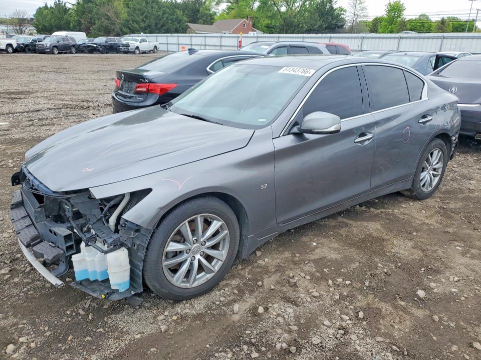 2015 Infiniti VIN JN1BV7AR6FM410225 COPART salvage auction — FRONT END, Md - Certificate Of Title, sold $3,850 on 2026-07-27 (photo 1)