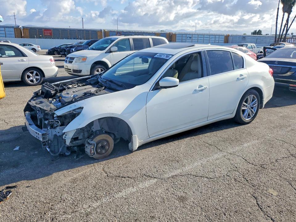 2012 Infiniti G VIN JN1CV6AP4CM932585 COPART salvage auction — VANDALISM, Salvage Title, sold $1,400 on 2026-07-14 (photo 1)
