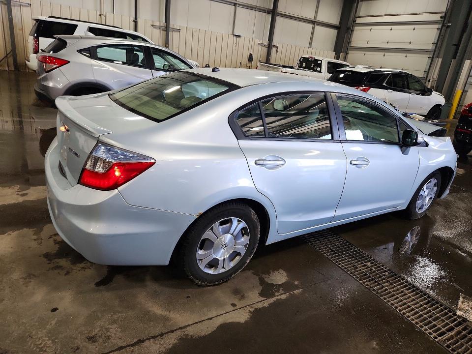 2012 Honda Civic VIN JHMFB4F2XCS003080 COPART salvage auction — FRONT END, Mn - Cert Of Title-Prior Salvage, sold $450 on 2026-07-14 (photo 3)