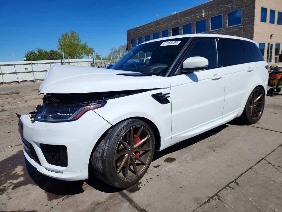 2019 Land rover RANGE ROVER VIN SALWR2RE7KA855360 COPART salvage auction — FRONT END, CO - PUBLIC - SALVAGE TITLE, sold $16,000 on 2026-07-27 (photo 1)