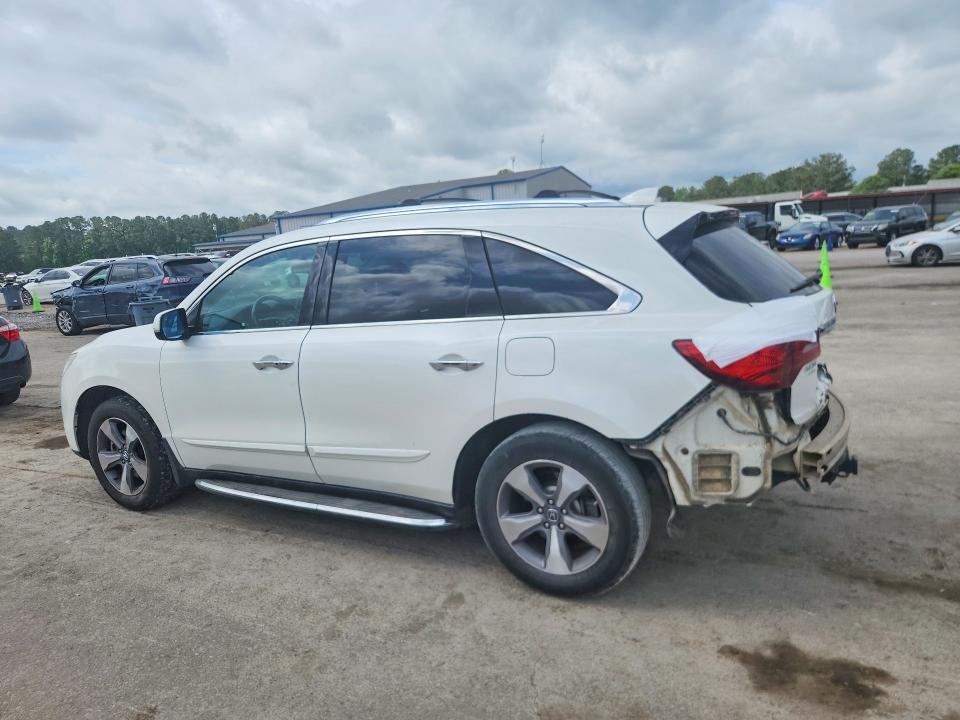 2014 Acura Mdx VIN 5FRYD3H23EB013296 COPART salvage auction — REAR END, Id - Salvage Certificate Of Title, sold $1,450 on 2026-07-10 (photo 2)