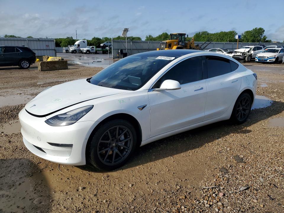 2019 Tesla Model 3 VIN 5YJ3E1EA0KF483001 COPART salvage auction — HAIL, Ks - Cert Of Title-Salvage, sold $8,700 on 2026-07-09 (photo 1)