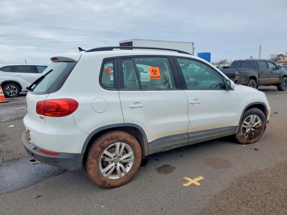 2017 Volkswagen Tiguan VIN WVGAV7AX4HK000072 COPART salvage auction — WATER/FLOOD, Hi - Certificate Of Salvage, sold $150 on 2026-07-20 (photo 3)