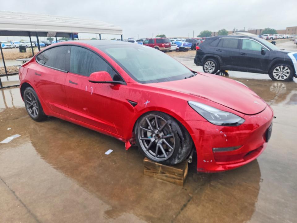 2023 Tesla VIN 5YJ3E1EB0PF675289 COPART salvage auction — FRONT END, Tx - Certificate Of Title, sold $13,800 on 2026-07-06 (photo 4)