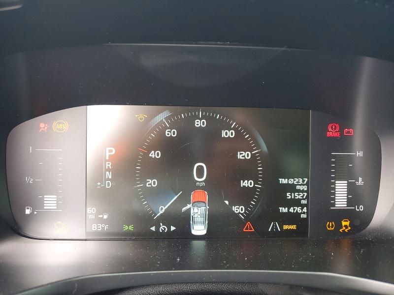2019 Volvo S60 VIN 7JRA22TK7KG003545 COPART salvage auction — FRONT END, Tx - Salvage Vehicle Title, sold $4,500 on 2026-07-02 (photo 9)