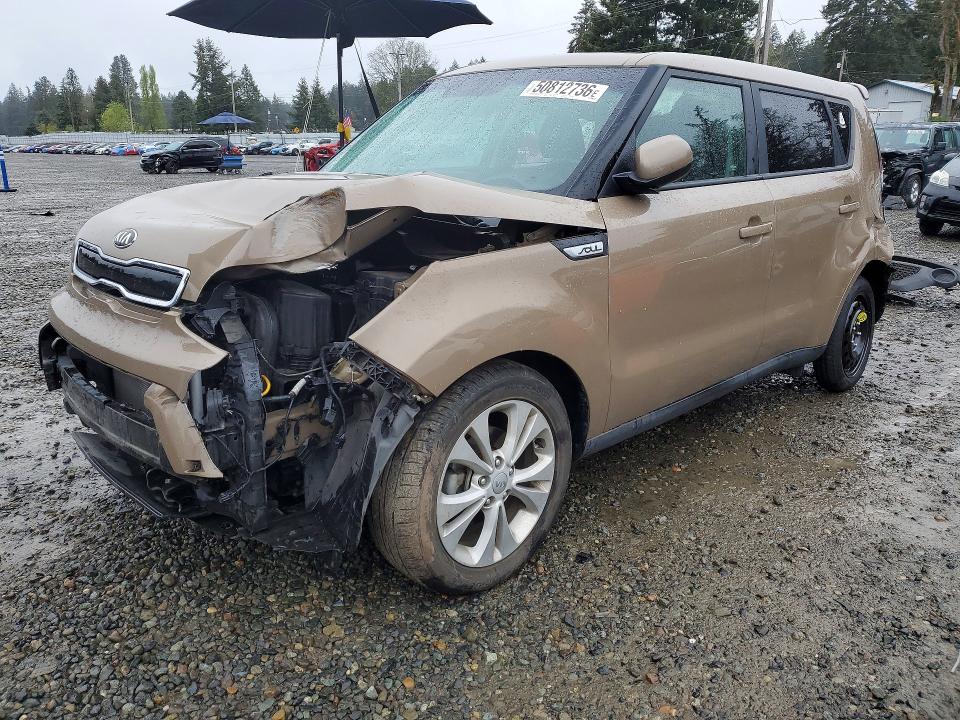 2015 Kia Soul VIN KNDJP3A53F7209924 COPART salvage auction — FRONT END, Wa - Bill Of Sale, sold $350 on 2026-07-02 (photo 1)