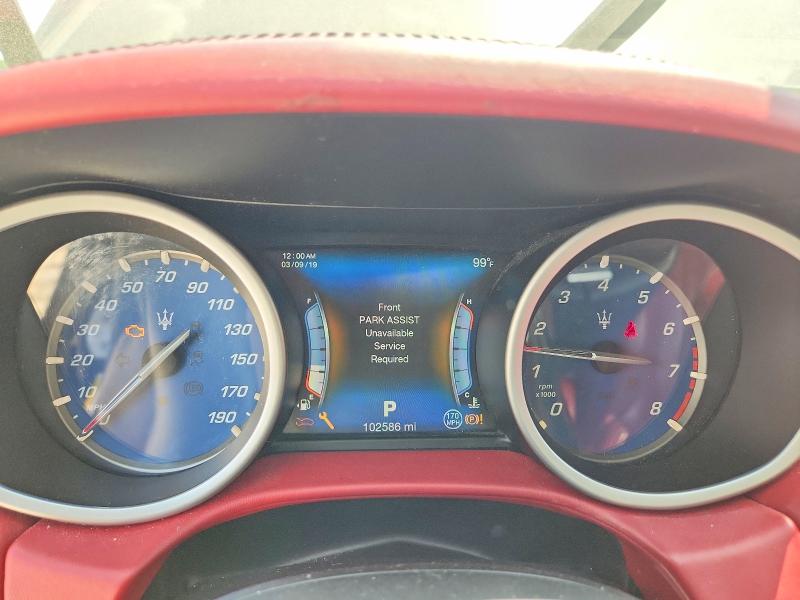 2017 Maserati Ghibli VIN ZAM57XSL4H1257181 COPART salvage auction — FRONT END, Id - Salvage Certificate Of Title, sold $1,150 on 2026-07-21 (photo 9)