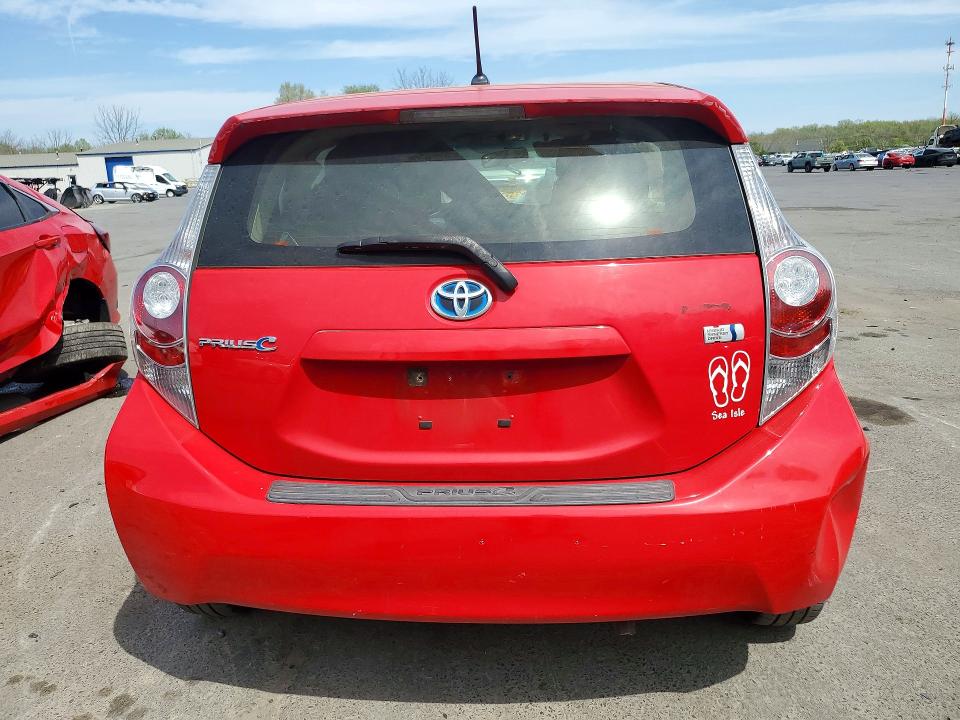 2013 Toyota Prius c VIN JTDKDTB3XD1549114 COPART salvage auction — FRONT END, Id - Salvage Certificate Of Title, sold $600 on 2026-07-07 (photo 6)