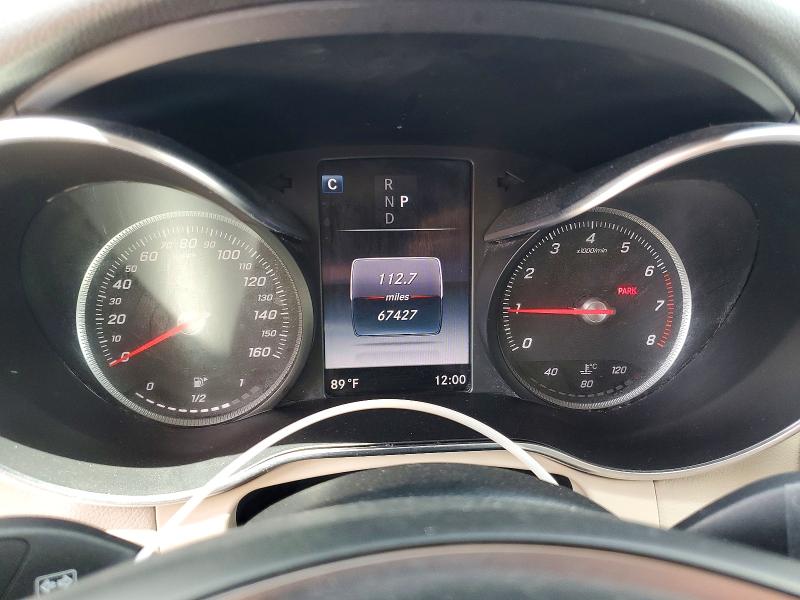 2017 Mercedes-benz Glc VIN WDC0G4JB4HF132765 COPART salvage auction — FRONT END, Tx - Salvage Vehicle Title (P), sold $7,500 on 2026-07-28 (photo 9)