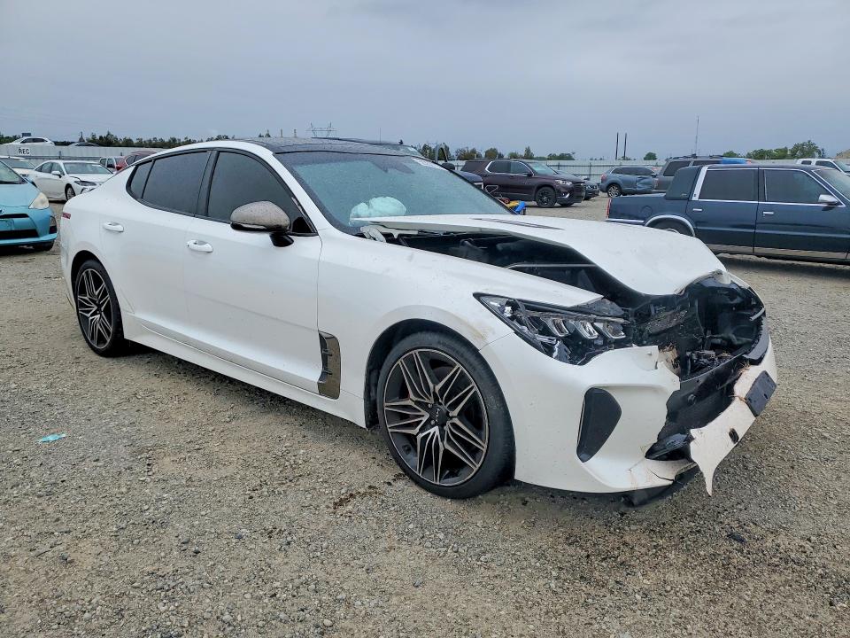 2022 Kia Stinger VIN KNAE45LC6N6101624 COPART salvage auction — FRONT END, Ca - Salvage Certificate, sold $5,400 on 2026-07-10 (photo 4)