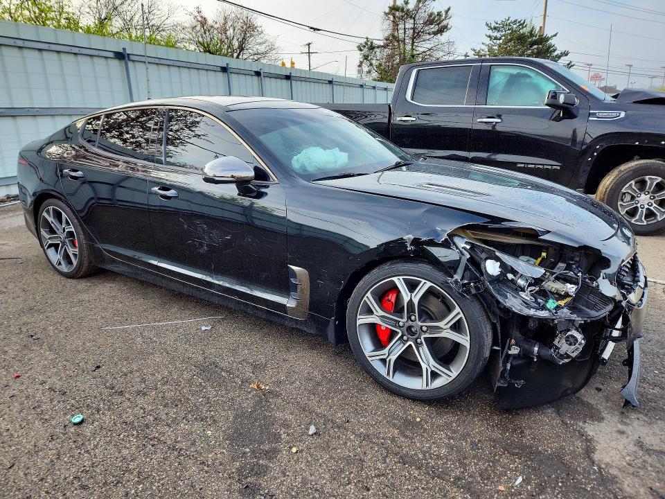2020 Kia Stinger VIN KNAE55LC3L6073873 COPART salvage auction — FRONT END, Id - Salvage Certificate Of Title, sold $1,400 on 2026-07-15 (photo 4)