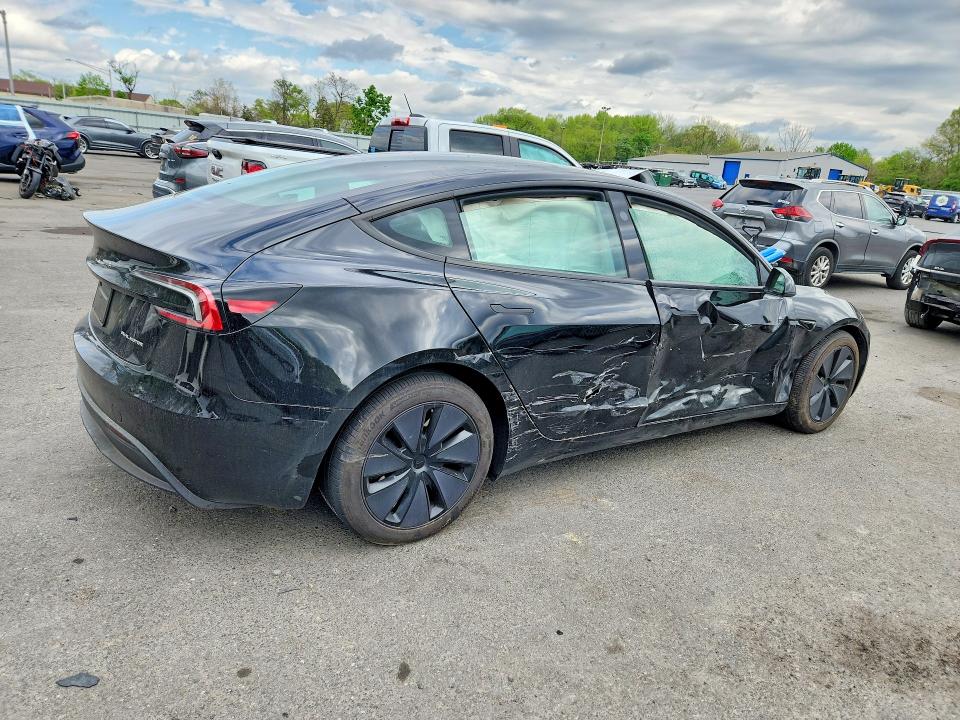 2025 Tesla Model 3 VIN 5YJ3E1EB8SF048705 COPART salvage auction — SIDE, Nj - Cert Of Title-Salvage, sold $13,900 on 2026-07-21 (photo 3)