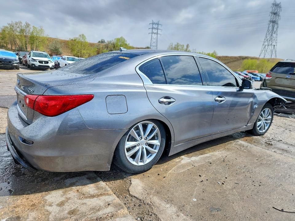 2014 Infiniti Q50 VIN JN1BV7AR6EM680554 COPART salvage auction — FRONT END, Co - Salvage Title, sold $325 on 2026-08-24 (photo 3)