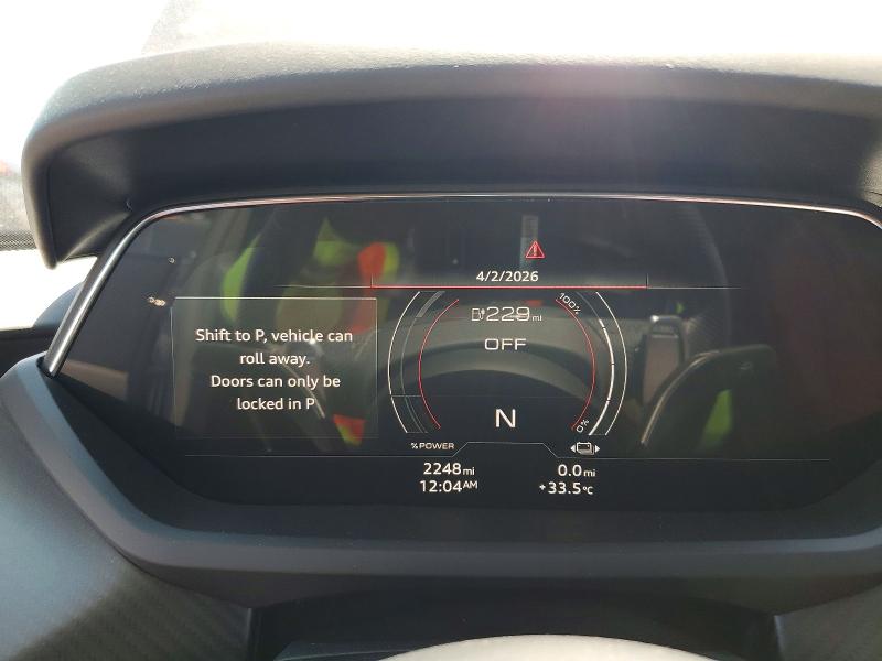 2024 Audi E-tron gt VIN WAUCJBFW6R7004606 COPART salvage auction — FRONT END, Salvage Title, sold $10,800 on 2026-07-21 (photo 9)