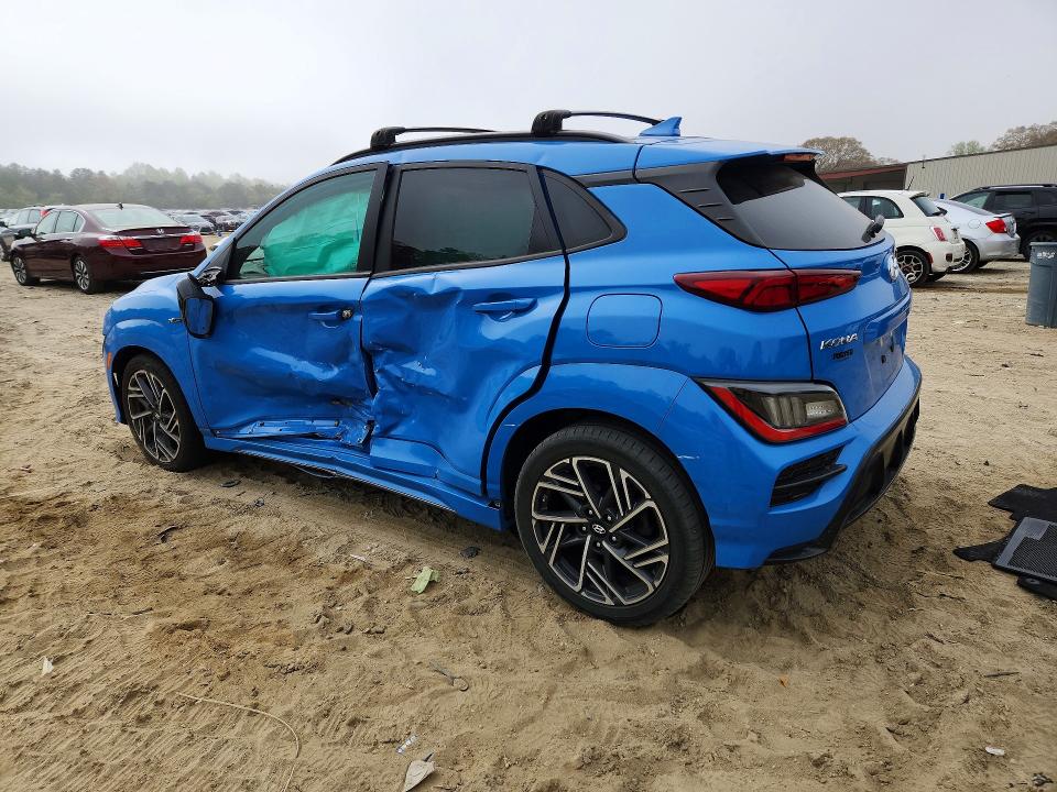 2022 Hyundai Kona VIN KM8K3CA32NU792853 COPART salvage auction — SIDE, Md - Cert Of Salvage > 75% Damage, sold $250 on 2026-07-21 (photo 2)