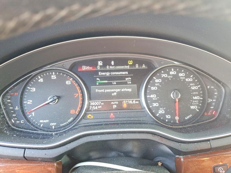 2022 Audi A5 VIN WAU2AGF59NN006050 COPART salvage auction — FRONT END, Id - Salvage Certificate Of Title, sold $7,000 on 2026-07-17 (photo 9)