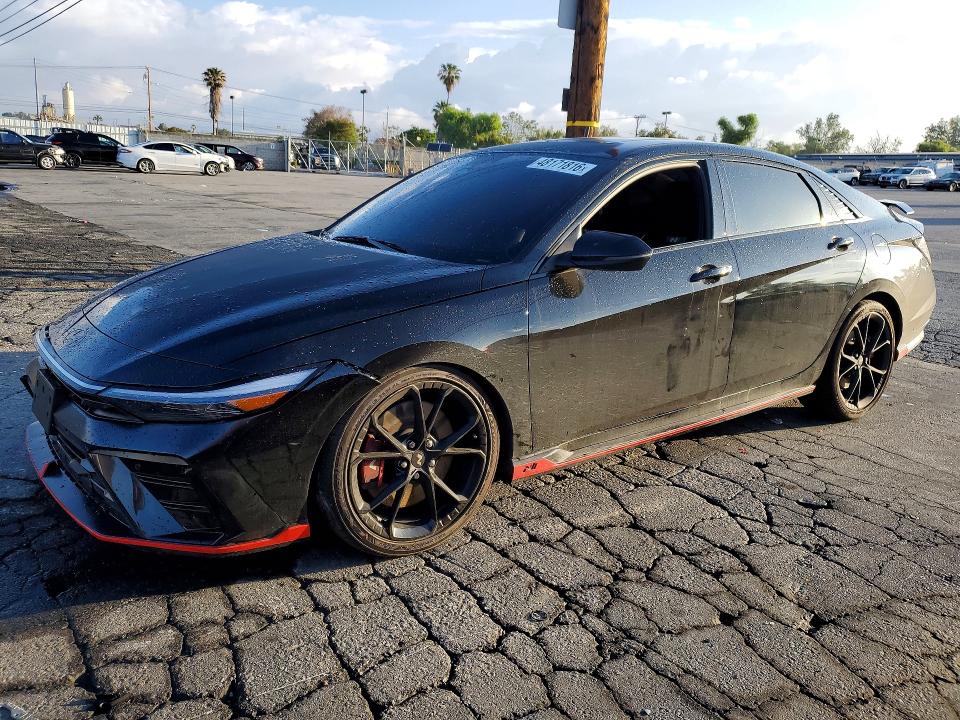 2025 Hyundai Elantra VIN KMHLW4DK2SU025570 COPART salvage auction — FRONT END, Ca - Salvage Certificate, sold $10,500 on 2026-07-02 (photo 1)